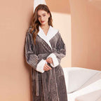 Couple's Extra Long Bathrobe - European Size Hooded Men's and Women's Sleeping Robe-Casual Fashion - The Artisan's Wardrobe