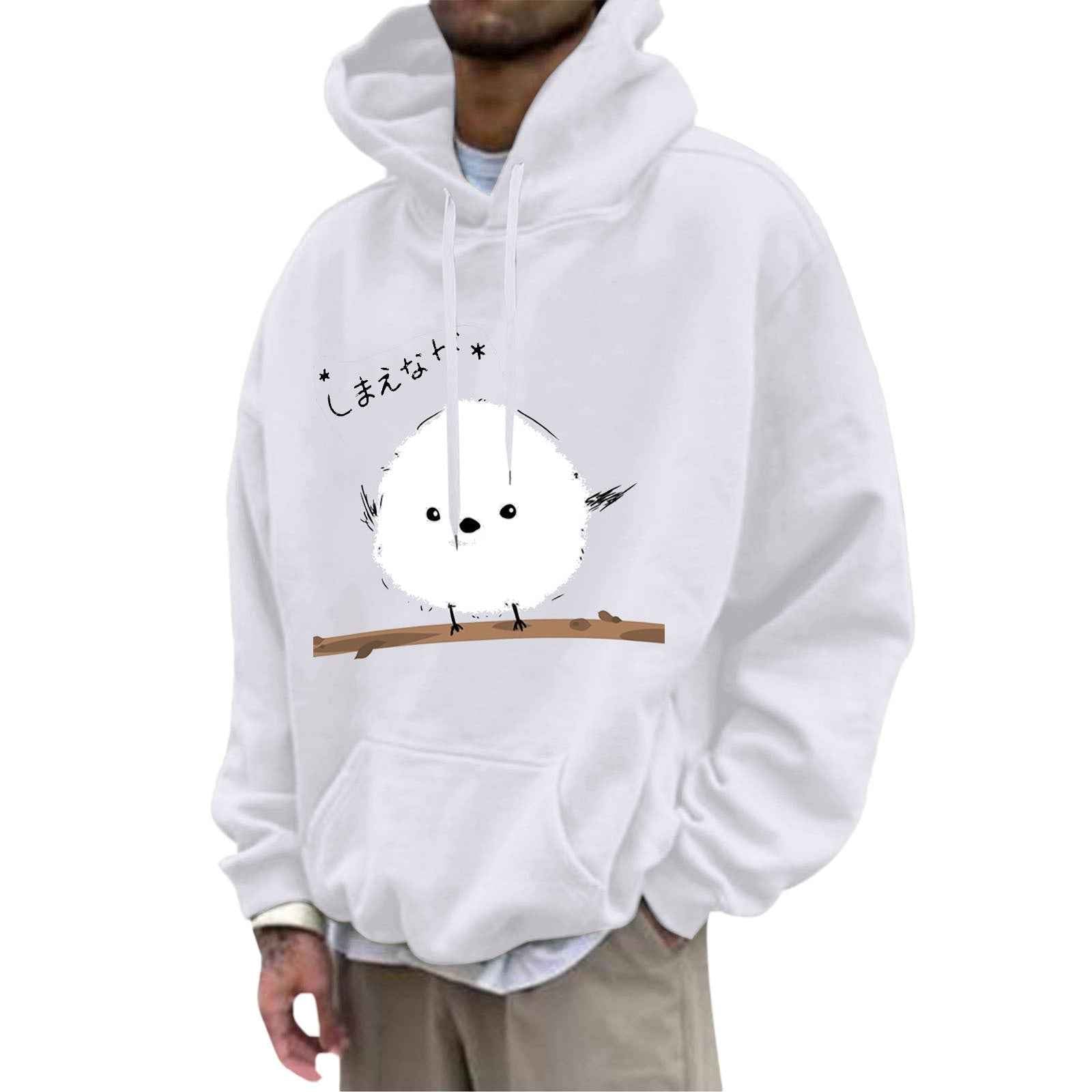 Fleece Hoodie with Pocket Drawstring and Plain Color Letter Print-Casual Fashion - The Artisan's Wardrobe