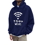 Fleece Hoodie with Pocket Drawstring and Plain Color Letter Print-Casual Fashion - The Artisan's Wardrobe