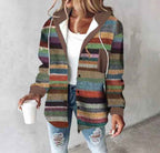 Women's Plaid Jacket - Large Style for Autumn and Winter-Casual Fashion - The Artisan's Wardrobe