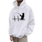 Fleece Hoodie with Pocket Drawstring and Plain Color Letter Print-Casual Fashion - The Artisan's Wardrobe