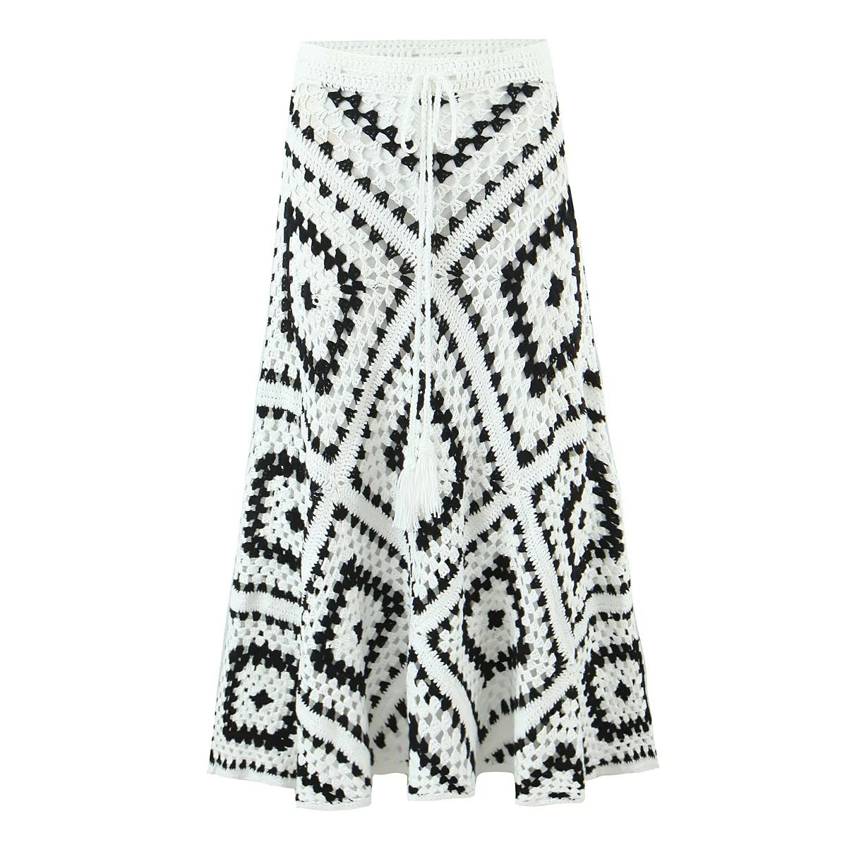 Plaid woven handmade grandmother plaid skirt-Casual Fashion - The Artisan's Wardrobe