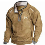 Men's Casual Hoodie with Stand Collar, Zipper Closure, and Fleece Lining for Autumn and Winter-Casual Fashion - The Artisan's Wardrobe