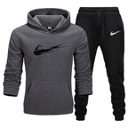 Printed Fleece Hoodie Set for Men and Women - Casual Sports Autumn and Winter Fashion Pullover-Casual Fashion - The Artisan's Wardrobe