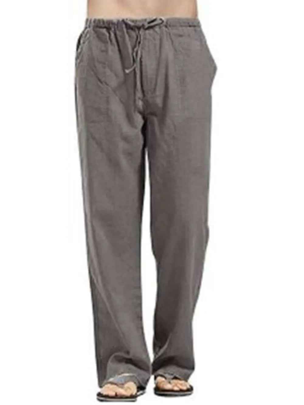 Men's Plus Size Drawstring Pants - Straight Leg Full Size Comfort-Casual Fashion - The Artisan's Wardrobe