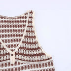 Deep V-Neck Tassel Vest for Women - Stylish Sleeveless Knit Top for Summer-Casual Fashion - The Artisan's Wardrobe