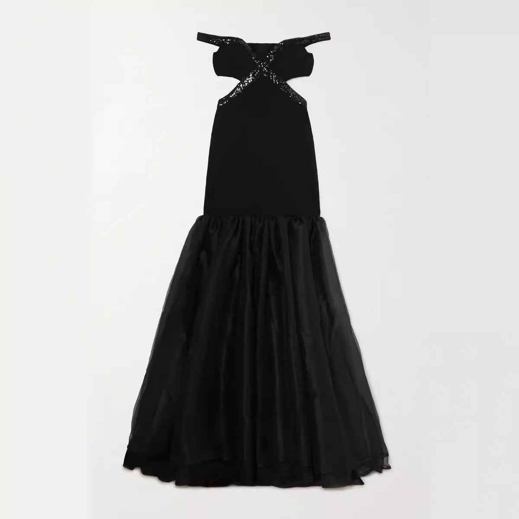 One Shoulder Fishtail Evening Dress - Fashionable High-End Mesh Bandage Dress for Women-Casual Fashion - The Artisan's Wardrobe