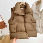 Autumn Winter Short Down Vest Women's Versatile Jacket Trend-Casual Fashion - The Artisan's Wardrobe