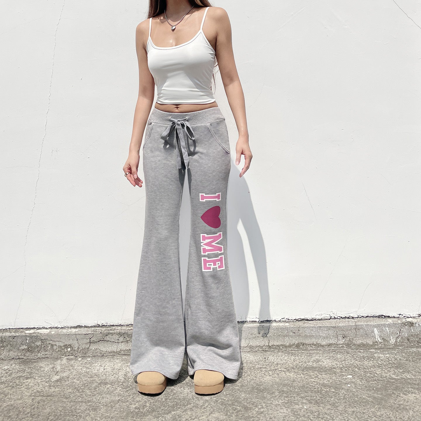 Love Casual Pants - Stylish and Comfortable Letter Love Casual Pants for Everyday Wear for Women-Casual Fashion - The Artisan's Wardrobe