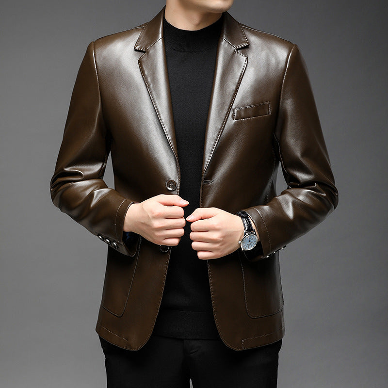 Autumn men's suit jacket middle-aged business casual men's suit jacket men's suit jacket-Casual Fashion - The Artisan's Wardrobe