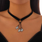 Halloween Tassel Collar Necklace with Iron Chain and Water Drop Pendant-Casual Fashion - The Artisan's Wardrobe