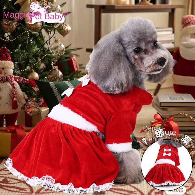 Christmas Pet Clothes for Outdoor Dog Walking – Festive Pet Supplies-Casual Fashion - The Artisan's Wardrobe
