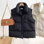 Autumn Winter Short Down Vest Women's Versatile Jacket Trend-Casual Fashion - The Artisan's Wardrobe
