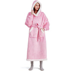 Hoody Wearable Hoodie Oversized Flannel Blanket with Sleeves for Winter Comfort-Casual Fashion - The Artisan's Wardrobe
