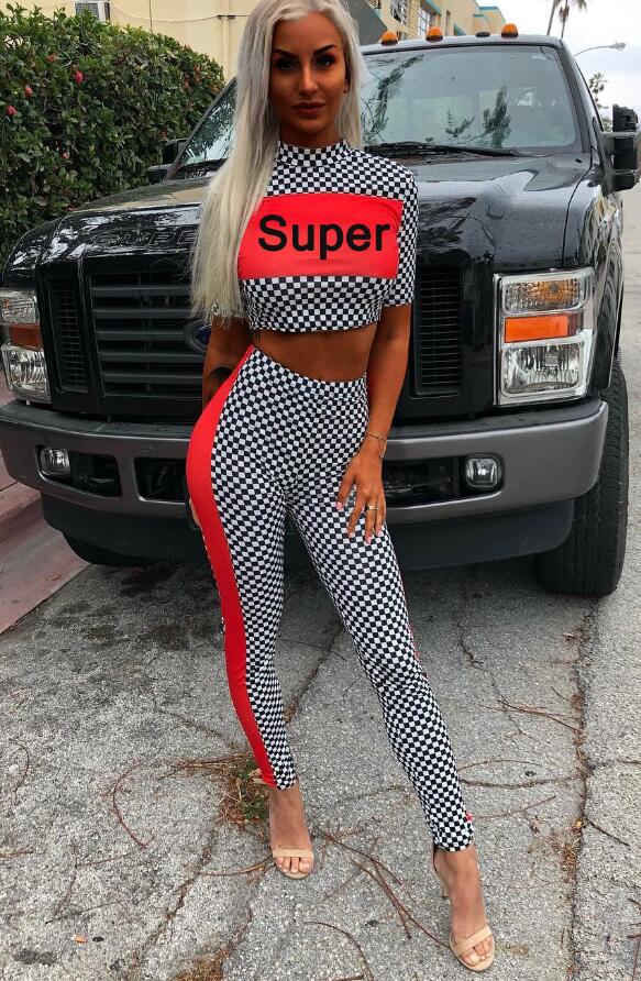 Mock Neck Crop Top Set with Contrast  - Women's Athleisure 2 Piece Outfit Clothes-Casual Fashion - The Artisan's Wardrobe