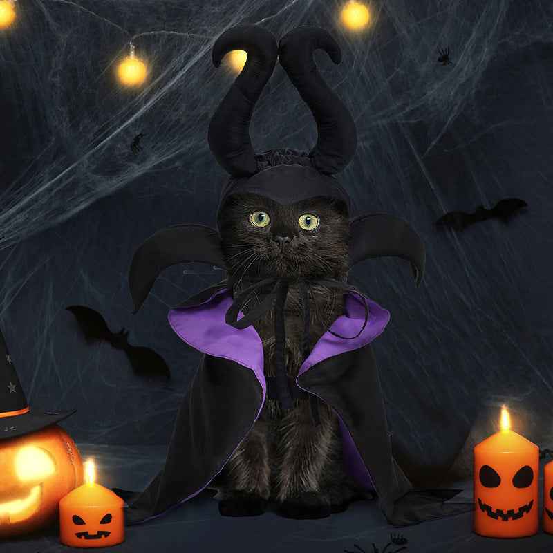 Halloween Dog Cloak with Hat Sleeping Curse Female Cloak Cat Hat Pet Clothing-Casual Fashion - The Artisan's Wardrobe