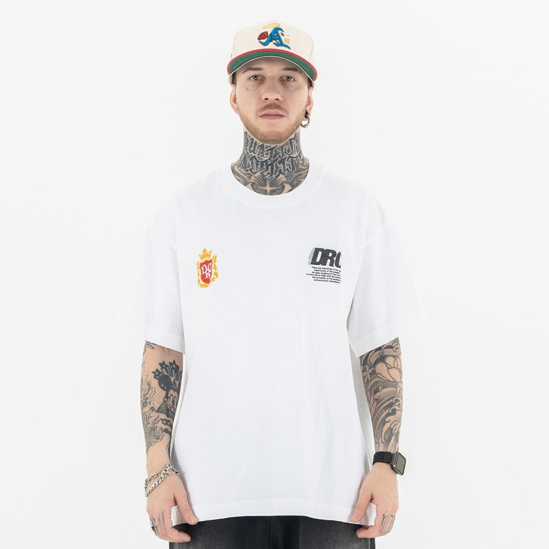 Men's Casual Letter Print T-Shirt - Loose Fit Short Sleeve Fashion Clothing-Casual Fashion - The Artisan's Wardrobe