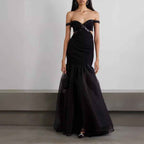 One Shoulder Fishtail Evening Dress - Fashionable High-End Mesh Bandage Dress for Women-Casual Fashion - The Artisan's Wardrobe