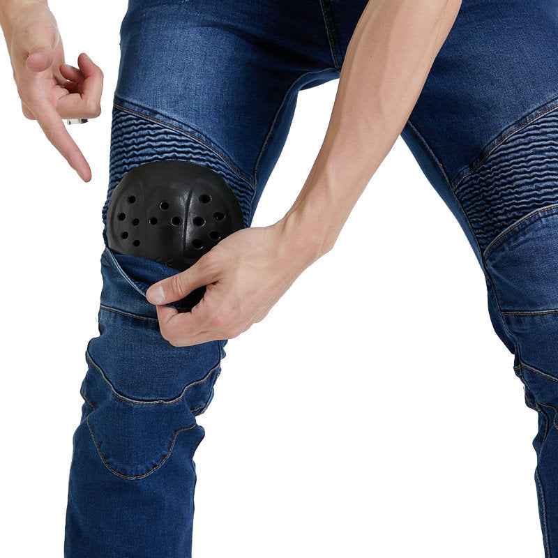 Motorcycle Racing Jeans - Shatterproof Off-Road Racing Rider Straight Pants-Casual Fashion - The Artisan's Wardrobe