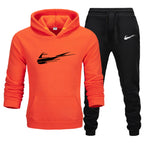 Printed Fleece Hoodie Set for Men and Women - Casual Sports Autumn and Winter Fashion Pullover-Casual Fashion - The Artisan's Wardrobe