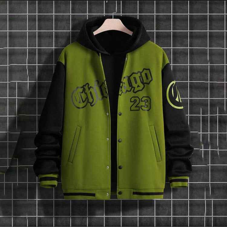 High Street Hooligan Handsome Youth Men's Casual Baseball Jacket – Loose Fit Casual Wear-Casual Fashion - The Artisan's Wardrobe