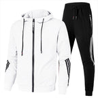 European American Fashion Sports Set Hooded Zipper Casual Suit-Casual Fashion - The Artisan's Wardrobe