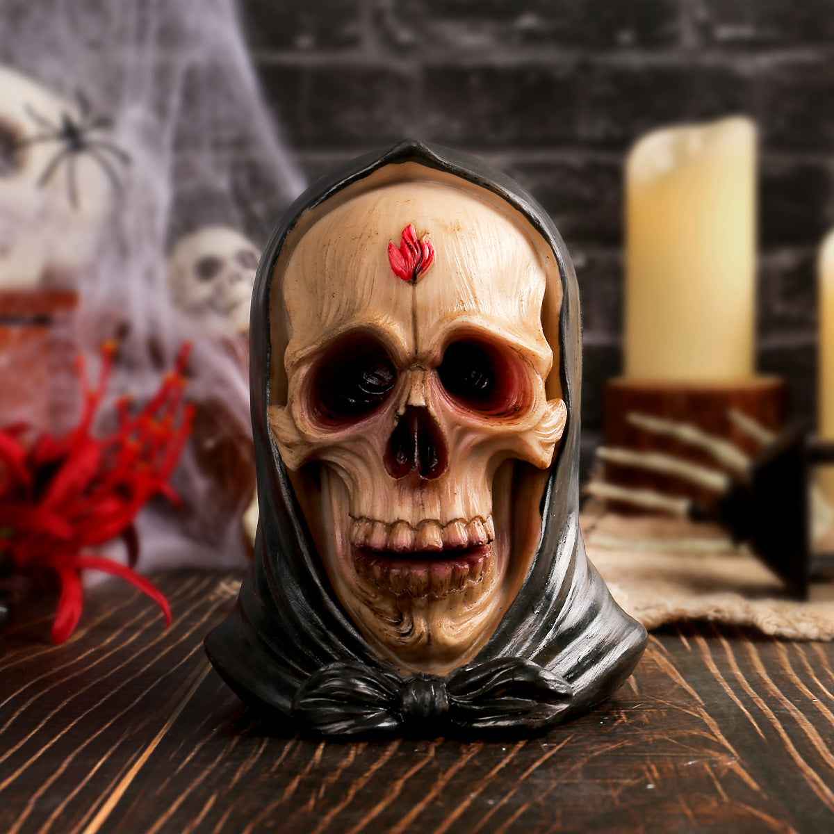 Halloween Skull Ornament - Personalized Haunted House Decoration, Horror Costume, Skull Resin Crafts