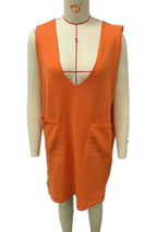 Knitted Versatile Dress - Medium Long Double Sided Vest Skirt for Autumn/Winter in Solid Colors-Casual Fashion - The Artisan's Wardrobe