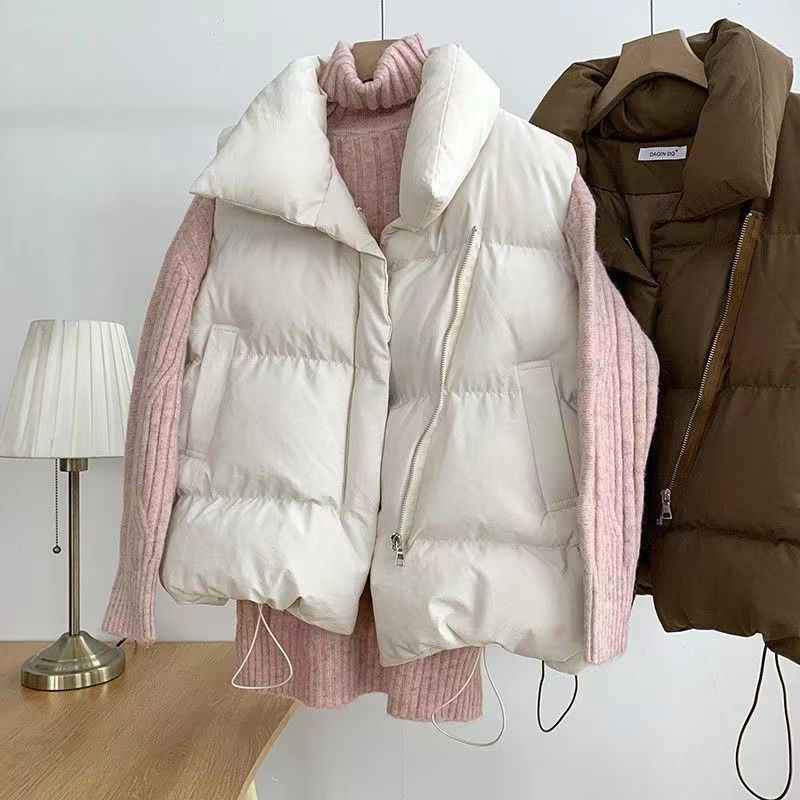 Autumn Winter Short Down Vest Women's Versatile Jacket Trend-Casual Fashion - The Artisan's Wardrobe