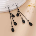 Fashionable Tassel Crystal Pendant Earrings - Halloween Dance Diamond Blood Drop Earrings for Women-Casual Fashion - The Artisan's Wardrobe