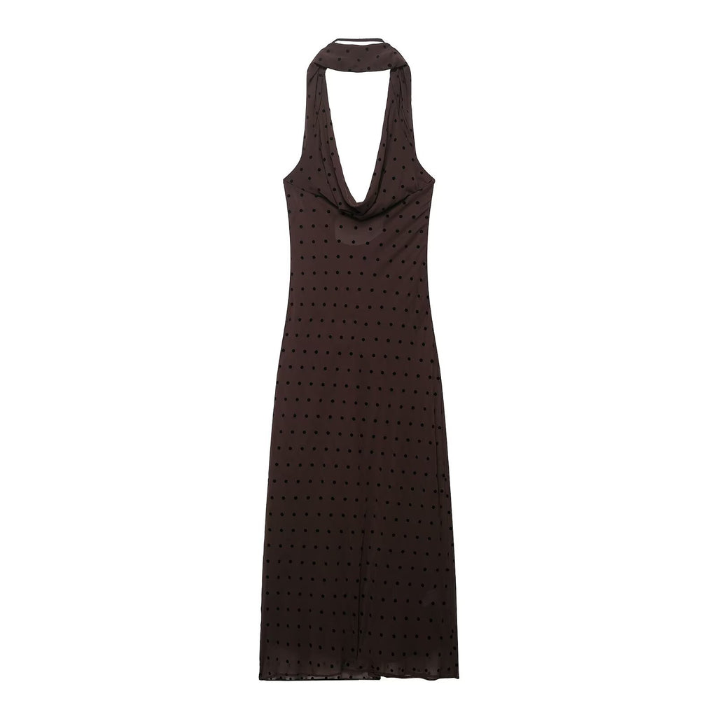Versatile Mesh Polka Dot Dress - Long Scarf Style for Effortless Elegance-Casual Fashion - The Artisan's Wardrobe