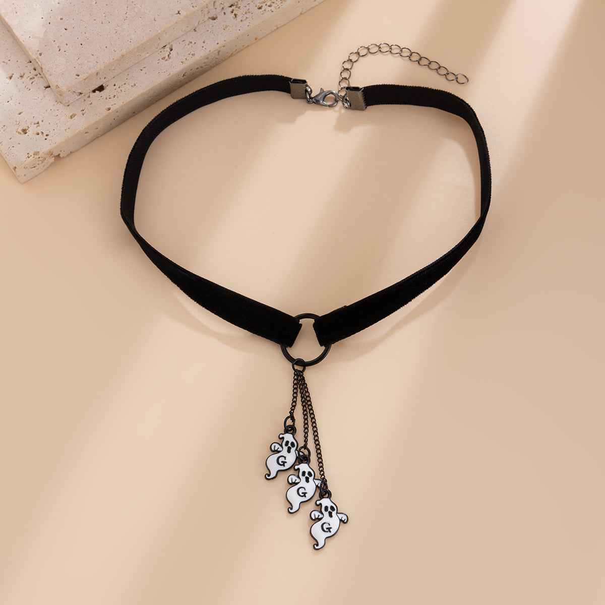 Halloween Tassel Collar Necklace with Iron Chain and Water Drop Pendant-Casual Fashion - The Artisan's Wardrobe