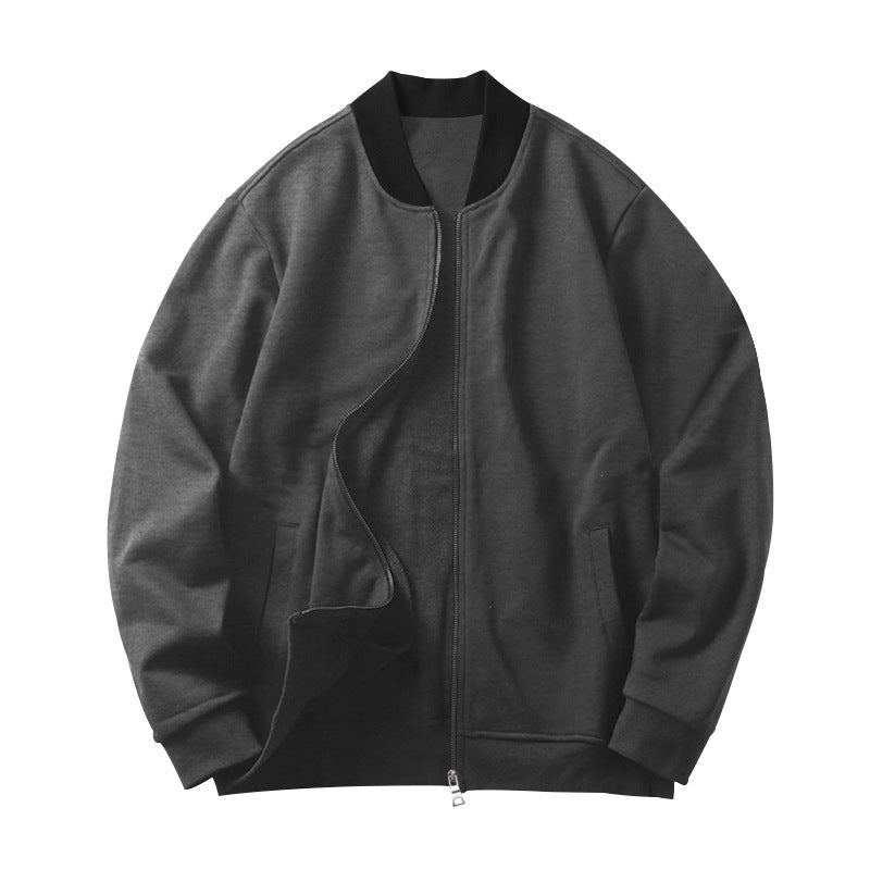 Autumn and Winter Men's Hoodie Jacket with Stand Up Collar and Zipper for Casual Style-Casual Fashion - The Artisan's Wardrobe