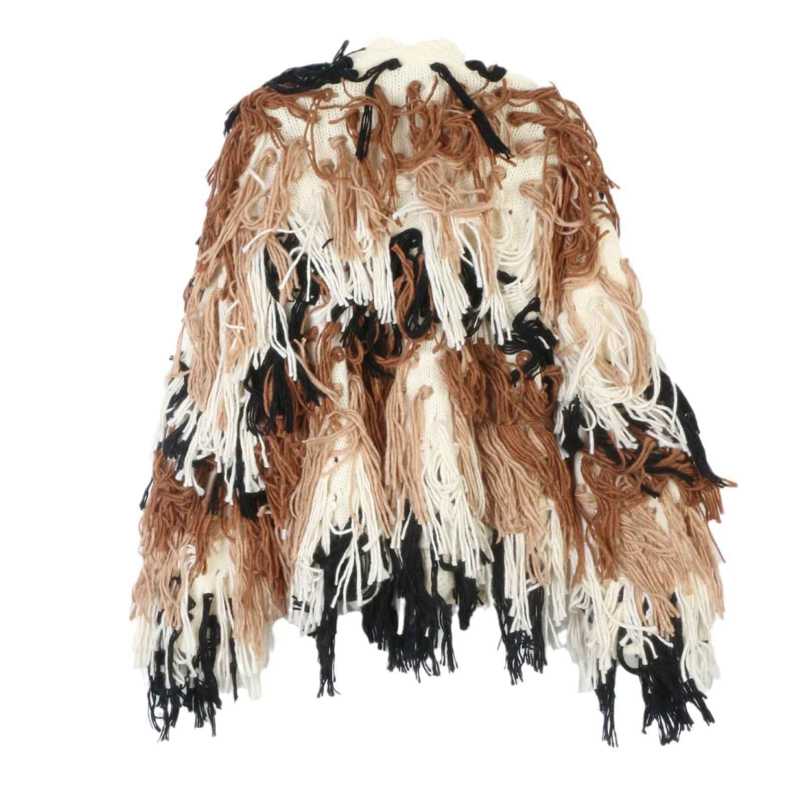 European and American Retro Knitted Cardigan Sweater - Loose Fit Cape Style Medium Long Jacket-Casual Fashion - The Artisan's Wardrobe