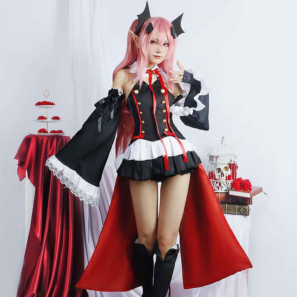 Ultimate Angel Cosplay Costume Set for Women - Halloween Vampire Anime Kruru Outfit-Casual Fashion - The Artisan's Wardrobe