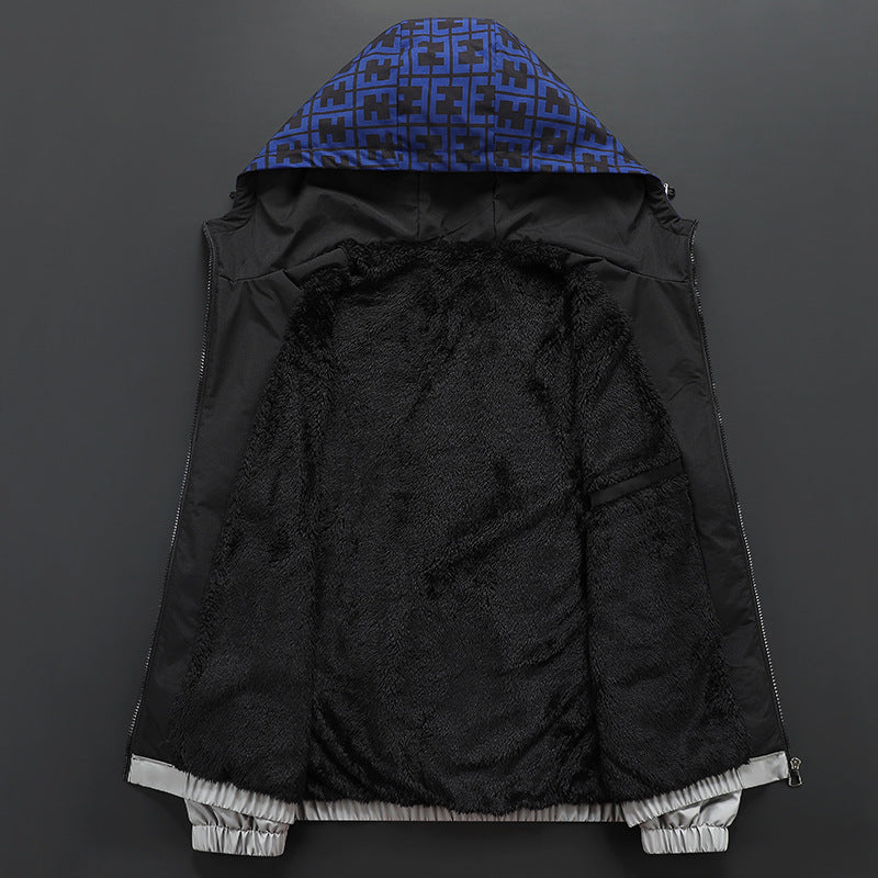 Men's Hooded Velvet Jacket - Casual Cotton Blend Couple's Jacket In Stock on Amazon-Casual Fashion - The Artisan's Wardrobe