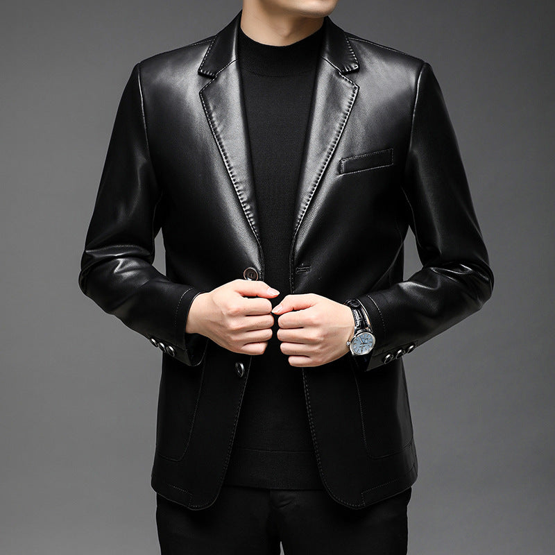 Autumn men's suit jacket middle-aged business casual men's suit jacket men's suit jacket-Casual Fashion - The Artisan's Wardrobe
