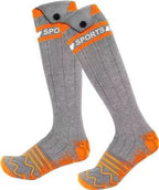 Warm Electrically Heated Socks for Winter, USB Charging Long Tube Electric Heating Socks for Skiing-Casual Fashion - The Artisan's Wardrobe