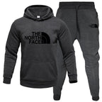 Men's Fleece Hoodie Sweatshirt Set - Printed Casual Sports Set-Casual Fashion - The Artisan's Wardrobe